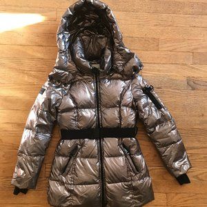 SAM. Girls' Soho Belted Puffer Jacket - Gunmetal